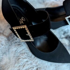 🖤 Women's black suede heels 🖤